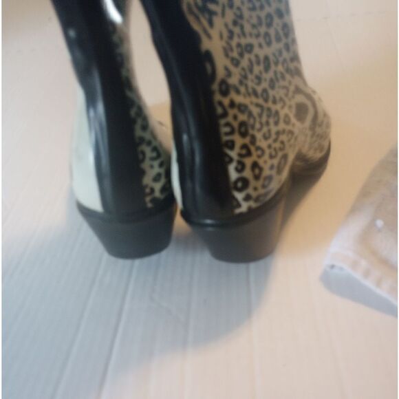 - Nature breeze zebra cheetah print cowboy rain boots - Picture 6 of 9